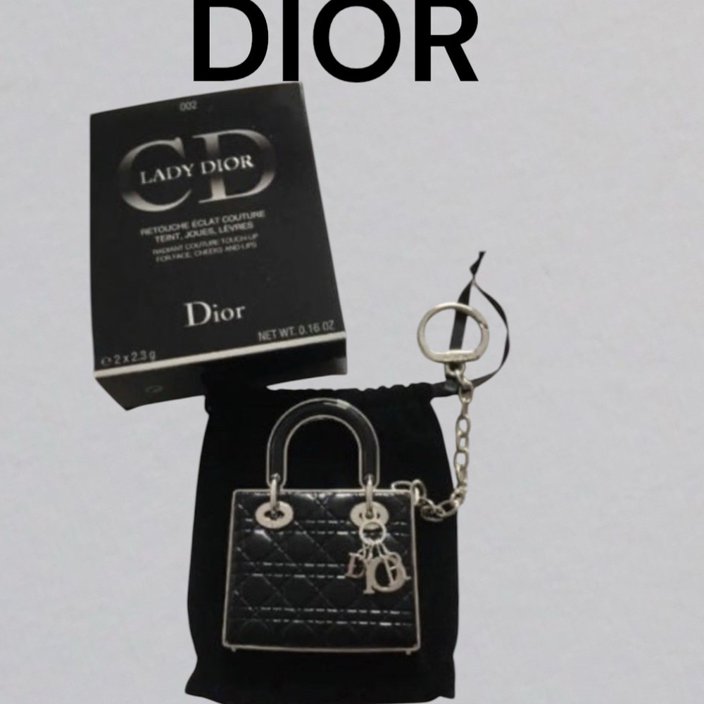 DIOR Lady Dior 003 French Chic Lip Cheek color Bag Charm Keychain - Picture 4 of 8